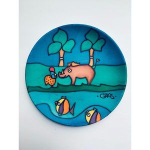 Really Happy Trading Co dinner plate CHAS